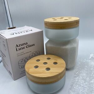 Azuna Luxe Glass Jars with Bamboo Lids